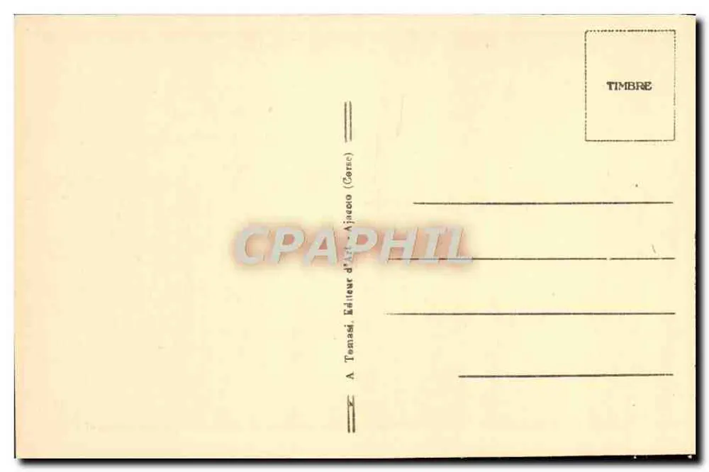 Große geschnitzte Holztüren — Verlag Tomasi, Ajaccio (Korsika) - Rückseite
