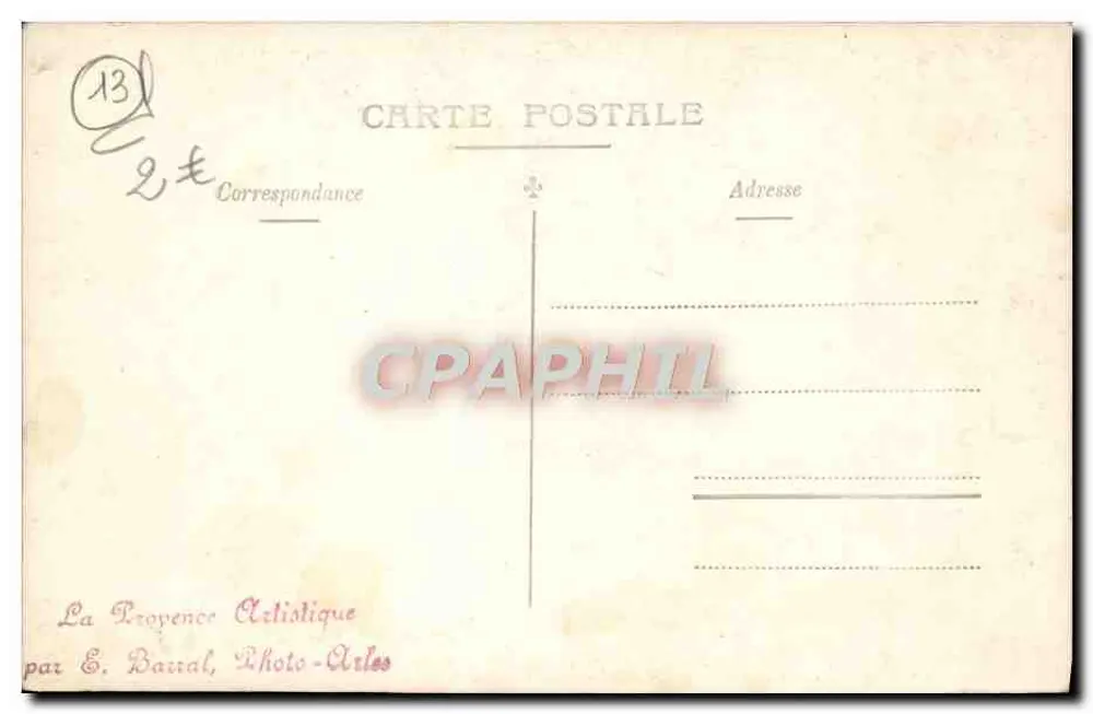 Capela da Santa Capela — Altar esculpido — La Provence Artistique por E. Barral, Photo-Arles - Verso