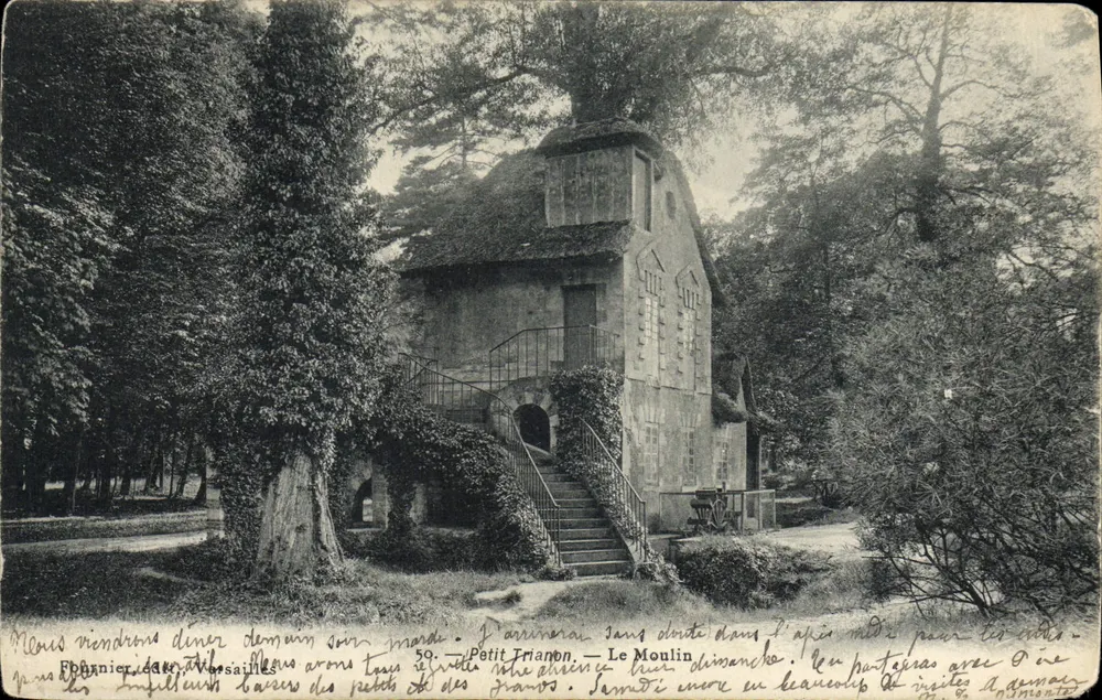 Petit Trianon — Le Moulin — Éditeur Bonnier, éditeur de Versailles, n° 50 - Frente