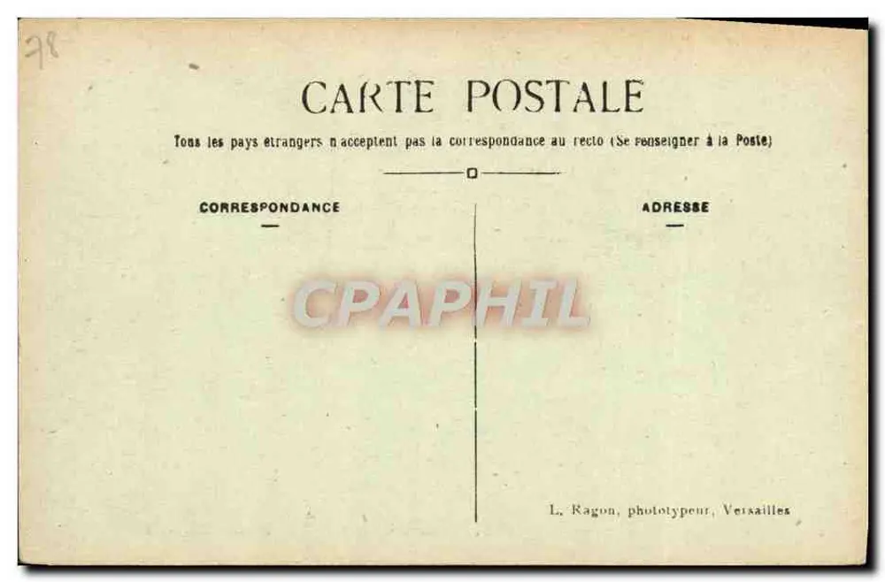 Palácio de VERSAILLES — Salão de Hércules — L. Ragon, fototipógrafo, Versalhes - Verso