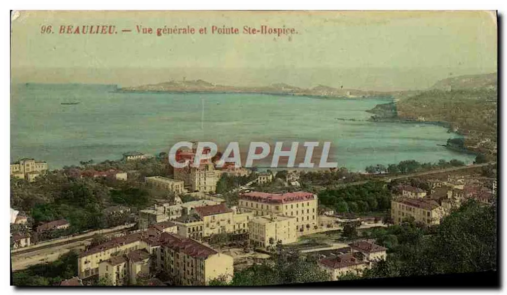Beaulieu — Ogólny widok i Pointe Ste-Hospice — Wydawca nieznany, n° 96 - Awers