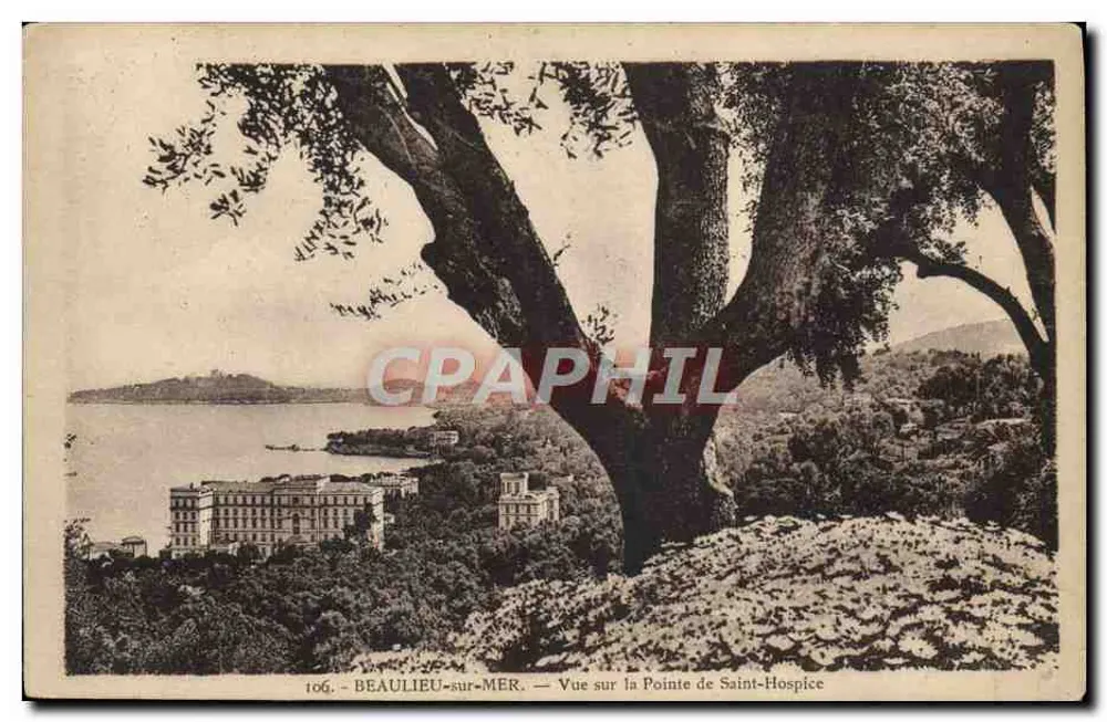 Beaulieu-sur-Mer — Blick auf die Pointe de Saint-Hospice — Edition La Cigogne, Tiba (Monaco) — n° 106 - Vorderseite