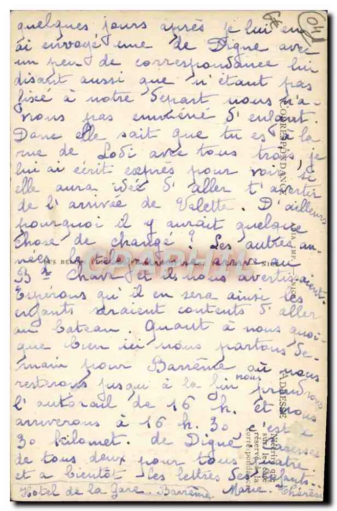 Digne-les-Bains — Route de l'Établissement Thermal — CAP - Rückseite