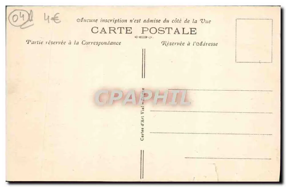 Digne-les-Bains (B.-A.) — Notre-Dame du Bourg (século XII) — Edit. Vial - Digne - Verso