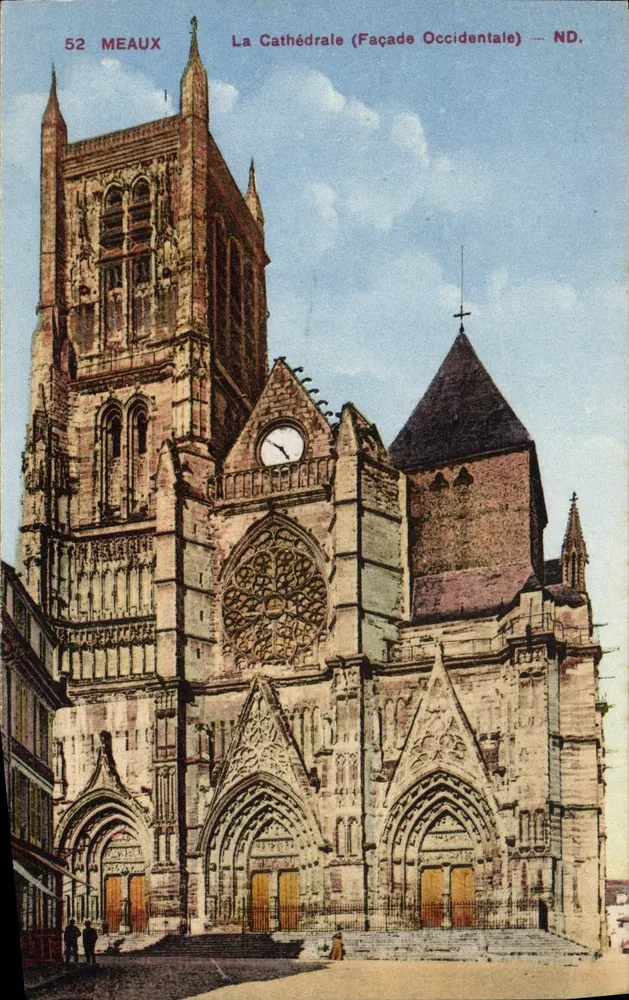 Meaux — A Catedral (Fachada Ocidental) — ND. - Frente