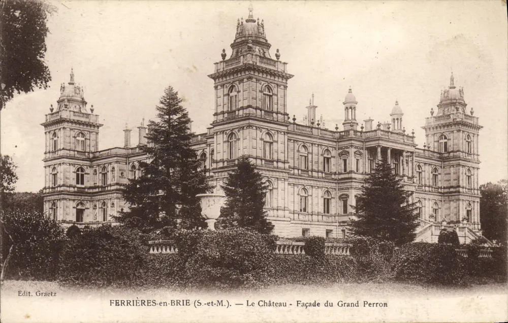 Ferrières-en-Brie (S.-et-M.) — Das Schloss — Fassade des Grand Perron — Edit. Graetz - Vorderseite