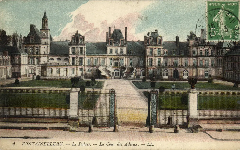 Fontainebleau — Das Schloss — Der Abschiedsplatz — LL. - Vorderseite