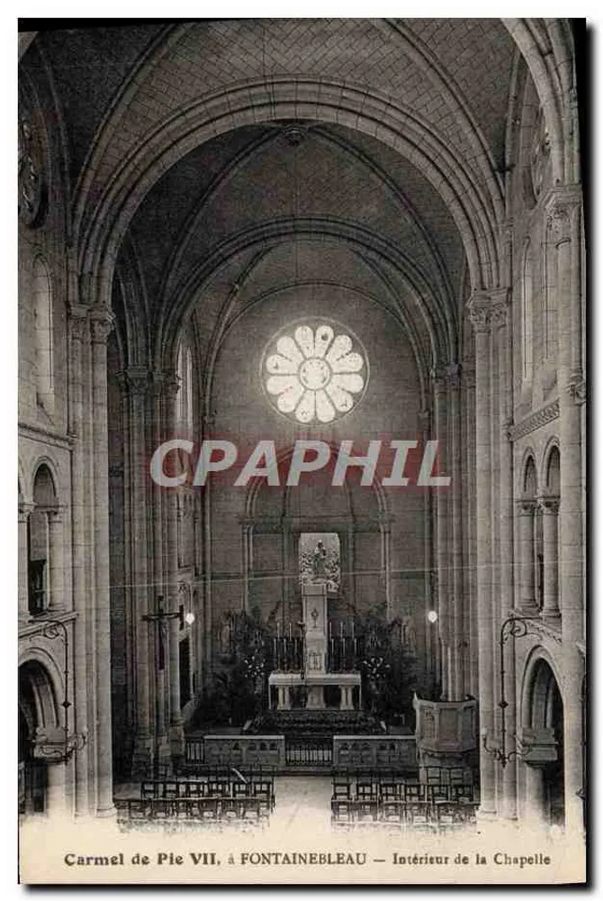 Carmel di Pie VII, a FONTAINEBLEAU — Intérieur de la Chapelle - Recto