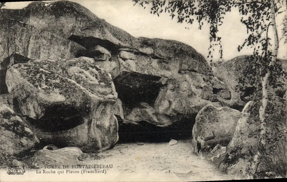 Der weinende Felsen (Franchard) — Forêt de Fontainebleau — unbekannter Verleger, keine Seriennummer sichtbar - Vorderseite