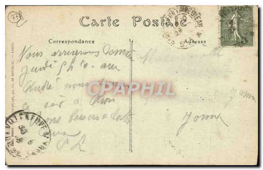 Floresta de Fontainebleau — Le Pharamond — NDH Phot. - Verso