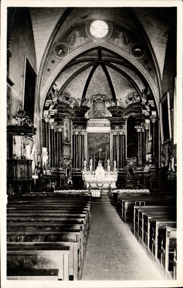 Entrevaux — Interior da Igreja — Edições Victor Gracière - Frente