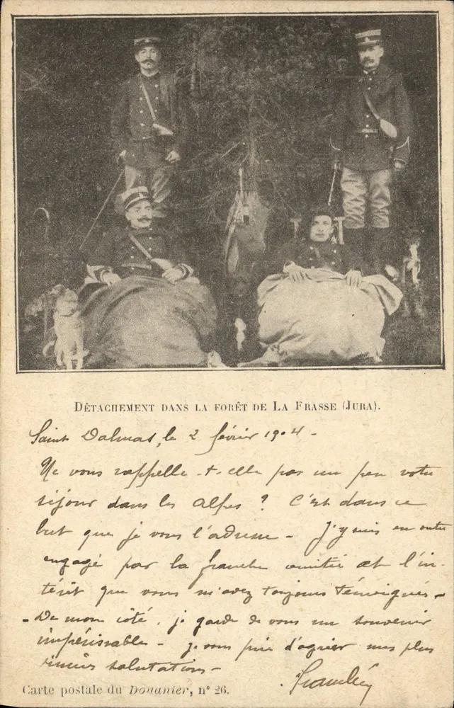 Abteilung in der Forêt de La Frasse (Jura) — Ansichtskarte des Donanier, n° 26 - Vorderseite