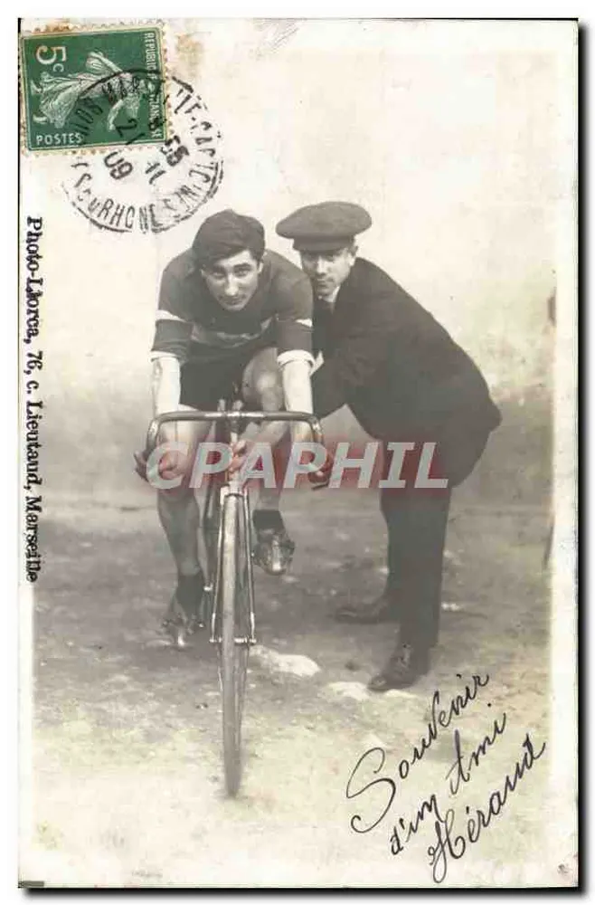 Ciclista em ação — Photo-Llorca, 76, c. Lieutaud, Marselha - Frente