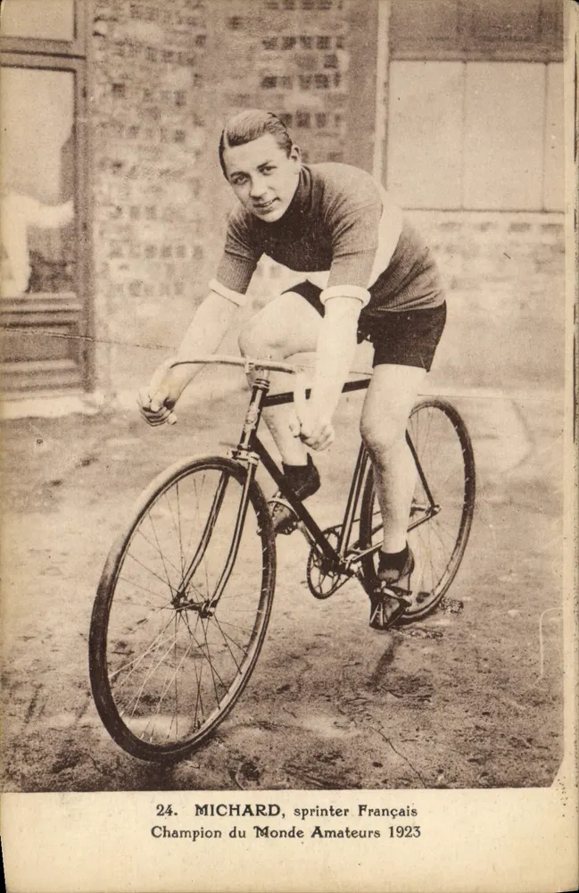 Michard, französischer Sprinter — Weltmeister der Amateure 1923 — E. Baudouin, Argenteuil - Vorderseite