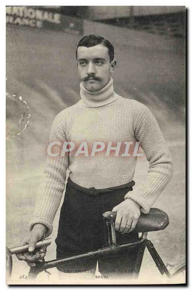 Ciclista — retrato — Les Sports, Nos Stayer, Bruni, n°284 - Frente