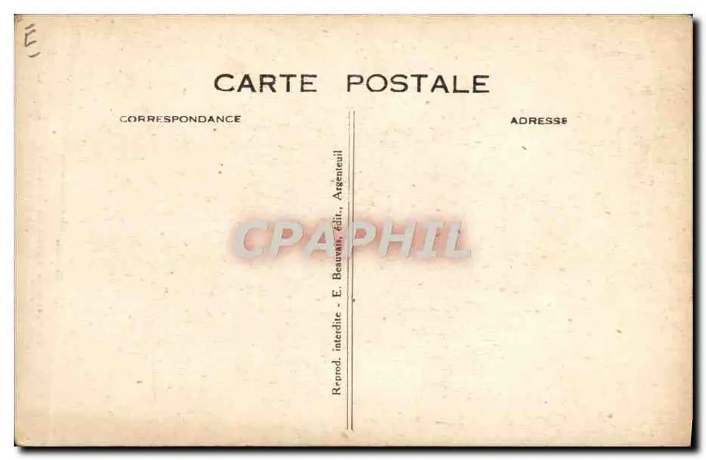 Romain BELLANGER — Sieger des Paris Circuit 1919-1922 — E. Beauvais, Verleger - Rückseite