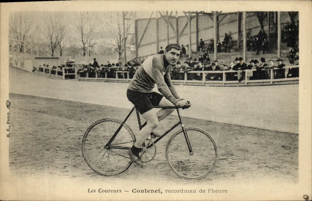 Les Coureurs — Contenèt, recordista da hora — B.F. PARIS - Frente