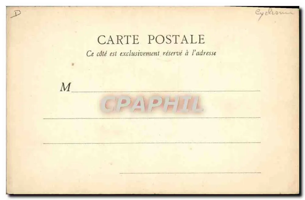 Les Coureurs — Contenèt, recordista da hora — B.F. PARIS - Verso