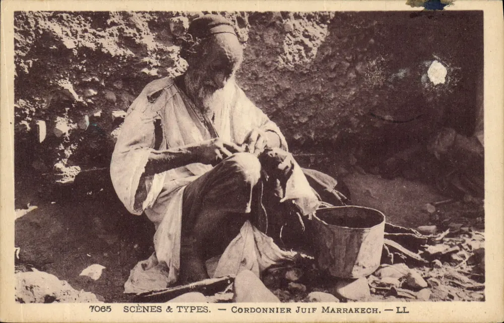 Jüdischer Schuhmacher — Marrakech — Scènes & Types, n°7065 — LL - Vorderseite