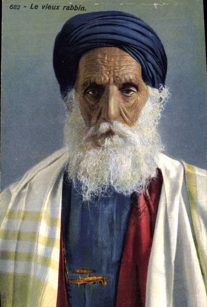 Der alte Rabbi — Portrait — Lehnhert & Landrock, Tunis, n°682 - Vorderseite