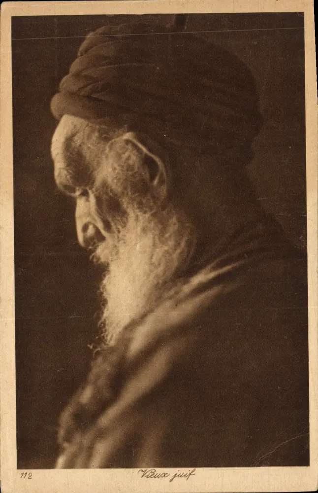 Viejo judío — retrato en busto — Editores L & L, n° 112 - Anverso