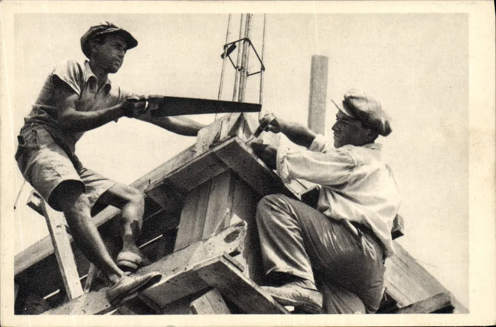 Jewish Builders — Palestine — Photo J. Benor-Kalter, Nr. 314 - Recto