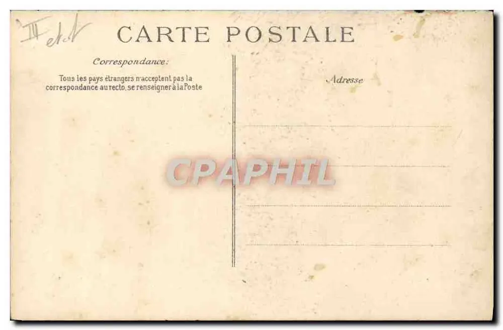 Coq — caricature avec texte humoristique — E.P.D. n°6 - Verso