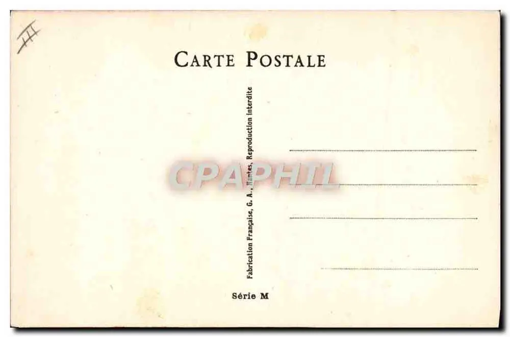 Kobieta z zamkiem — żart — G. R., Nantes, seria M - Rewers