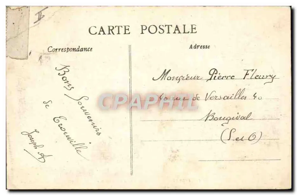Trouville — Barca da pesca in pericolo — Collezione Delatre - Verso
