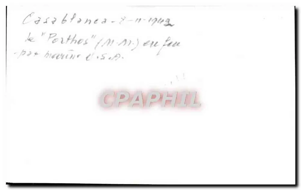 Casablanca — das "Porthos" (M.M.) in Flammen - Rückseite