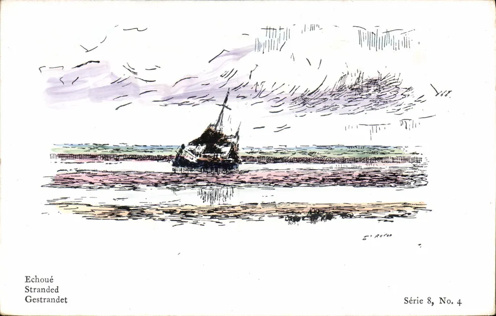 Barco encalhado — Série 8, No. 4 — Editor Jean Marion & Cie - Frente