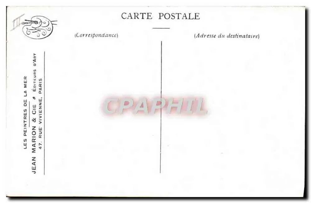 Barco abandonado — Série 8, No. 2 — Editor Jean Marion & Cie - Verso