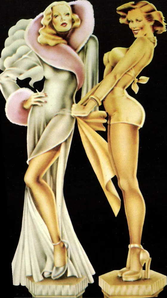 Zwei stilisierte Frauen — Art Deco — Edition F. Nugeron - Vorderseite