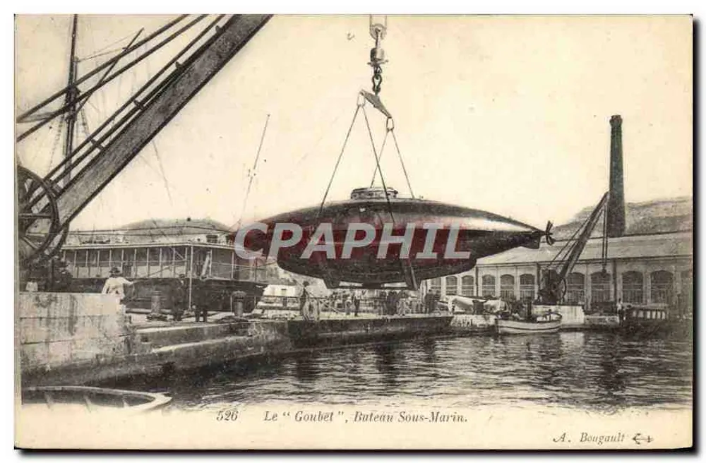 Le "Goubet", Bateau Sous-Marin — A. Bongault, n° 526 - Recto