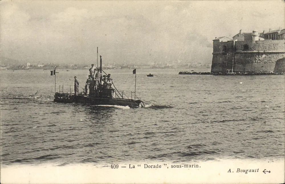 A "Dorade", submarino — série 409 — editor A. Bougault - Frente