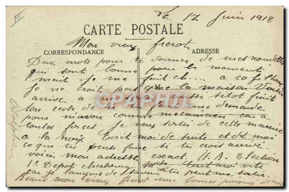 Unterseeboot im Tauchgang, eine Torpedo abfeuernd — Cherbourg — Sammlung F.-C. - Rückseite