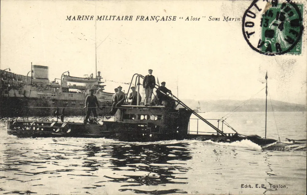 Marine Militaire Française "Alose" Soms Marin — Edit. E.P. Toulon - Recto