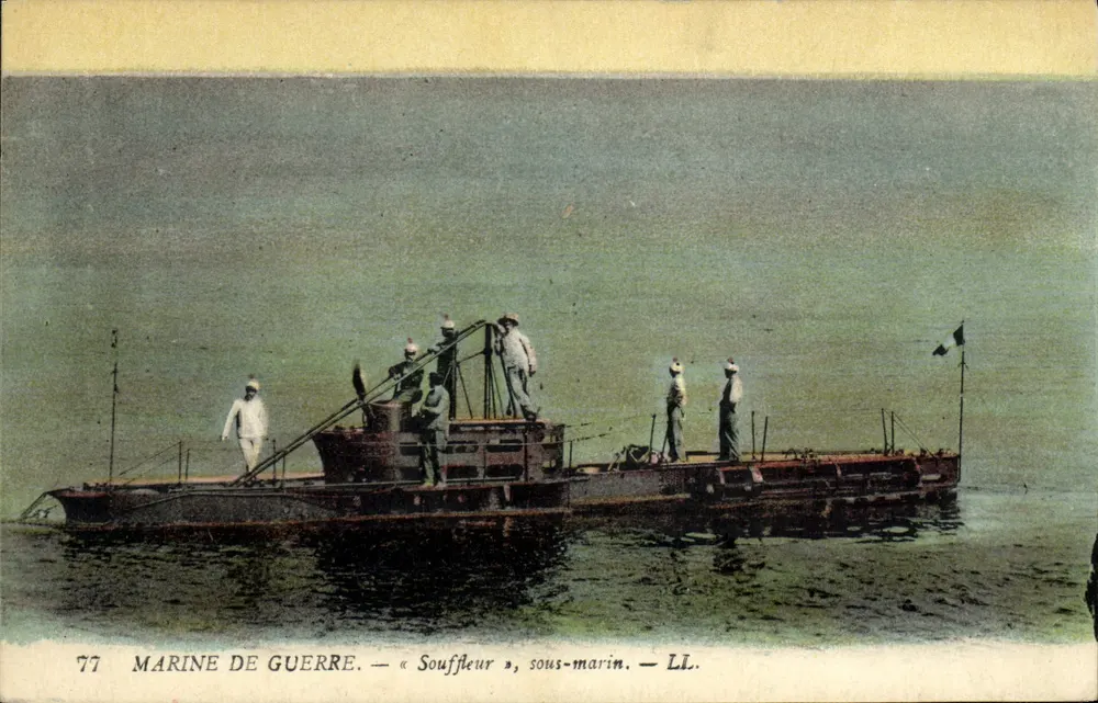 Marinha de Guerra — « Souffleur », submarino — LL. - Frente