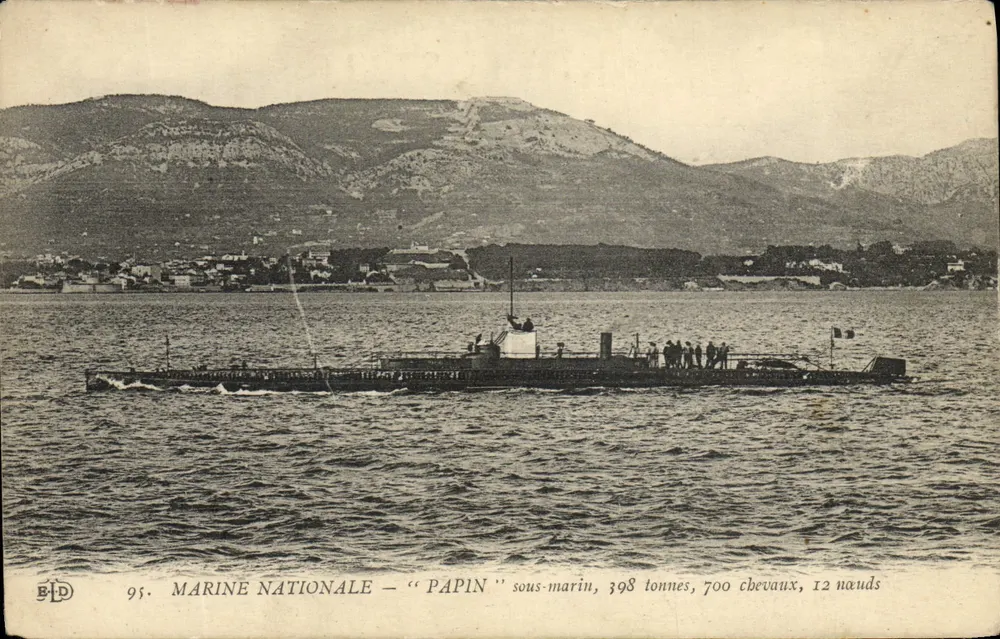 Submarino 'PAPIN' — Marinha Nacional — BPD, n° 95 - Frente