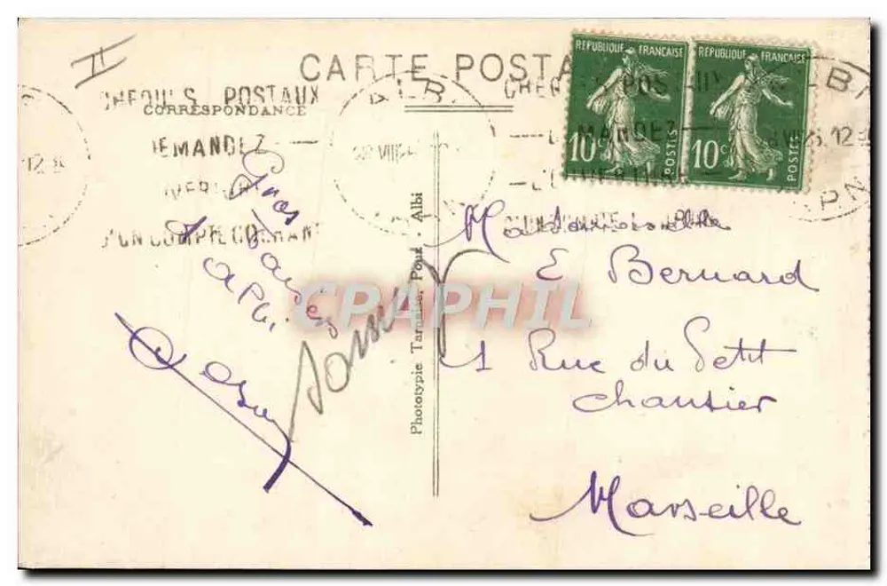 Albi — O Teatro — editor Le Tarn Illustré, n° 9 P.X. - Verso