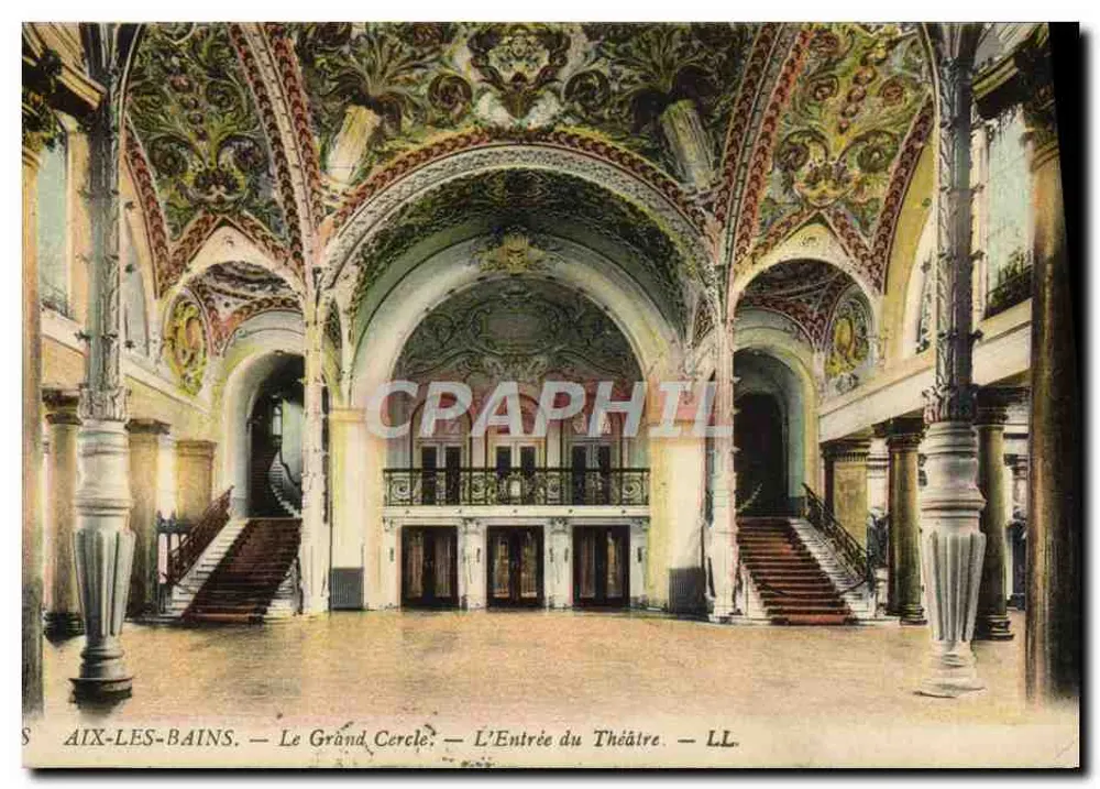 AIX-LES-BAINS — Le Grand Cercle — Eingang zum Theater — LL. - Vorderseite