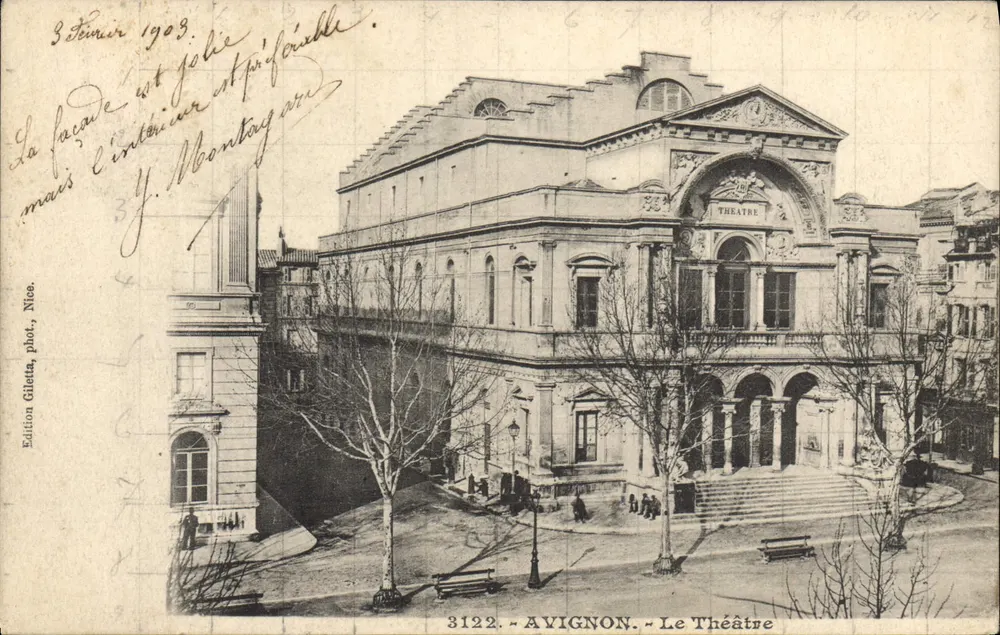 Avignon — O Teatro — Edição Gilutta, fot. Nîmes, n° 3122 - Frente