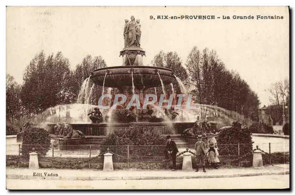 Rix-en-Provence — Die Große Fontäne — Edit Vadon, n°9 - Vorderseite