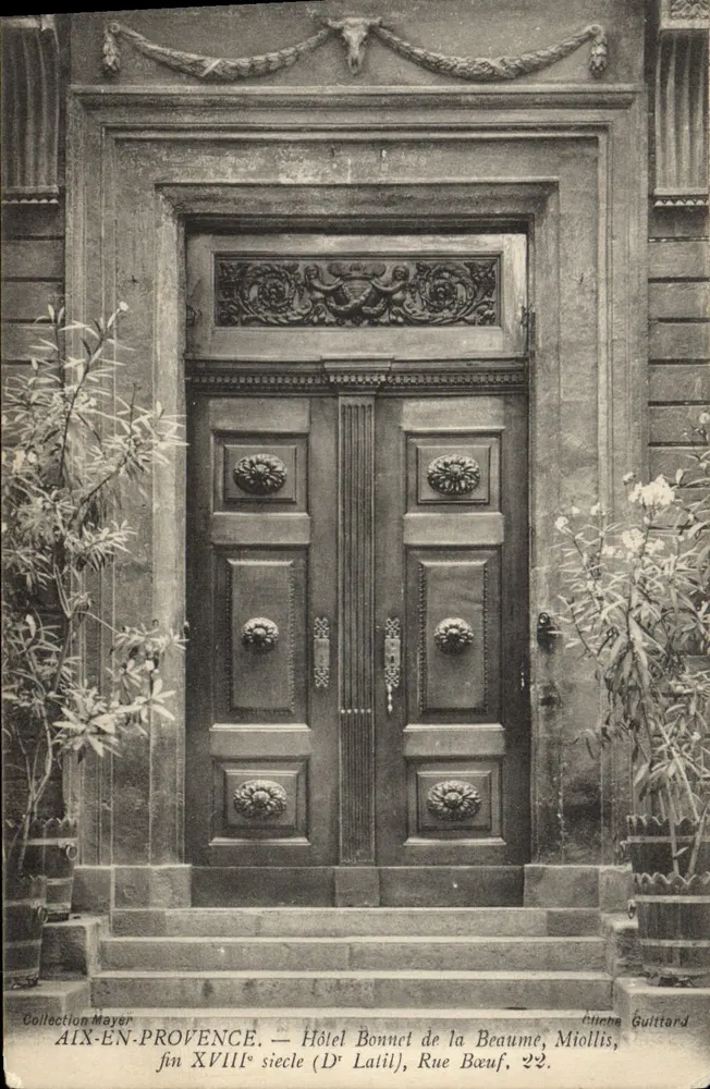 Aix-en-Provence — Hotel Bonnet de la Beaume, Ende des 18. Jahrhunderts (D' Latil), Rue Bœauf, 22 — Ausgabe Guittard - Vorderseite