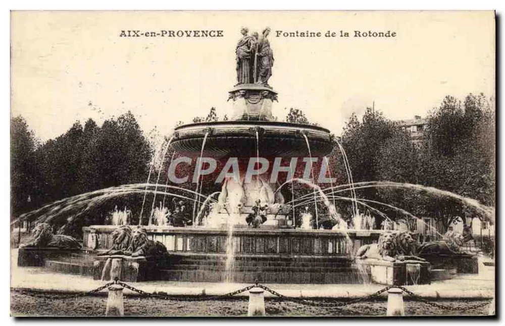 AIX-en-PROVENCE — Fontäne der Rotonde — unbekannter Verleger - Vorderseite