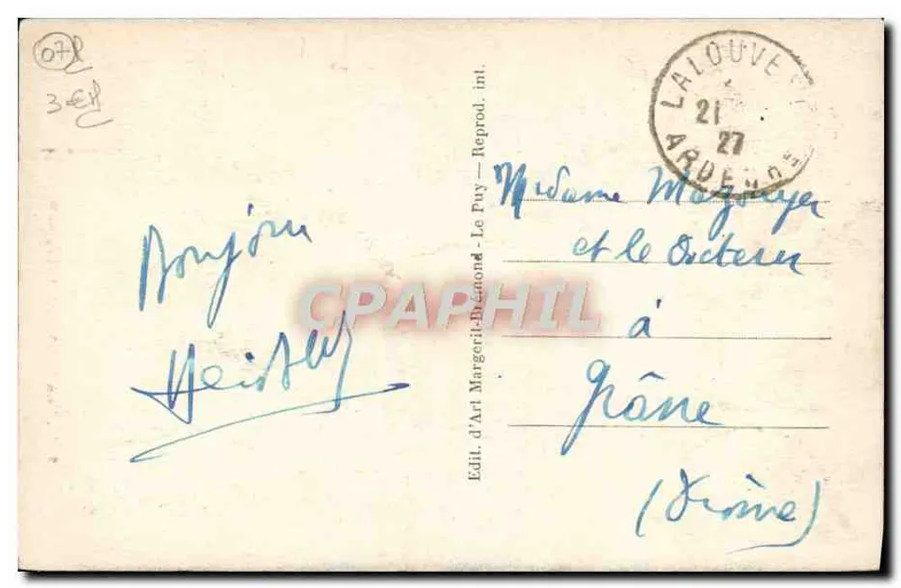 La Louvesc (Ardèche) — Paisagem — LR PUY, n° 7564 - Verso