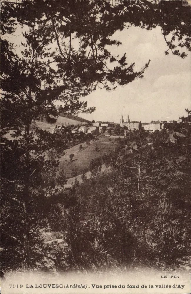 La Louvesc (Ardèche) — Aussicht vom Grund der Ay-Tal — M.B. Le Puy - Vorderseite