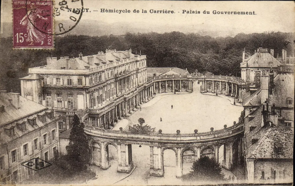 Nancy — Hémicycle de la Carrière. — Palais du Gouvernement. - Vorderseite