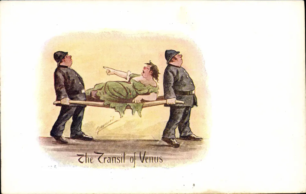 Der Transit von Venus — Karikatur — The Cyphons Publishing Co. Ltd. - Vorderseite