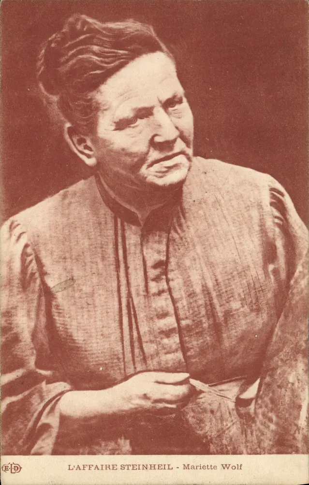 Die Steinheil-Affäre - Mariette Wolf — Portrait der angeklagten Frau — ELD - Vorderseite